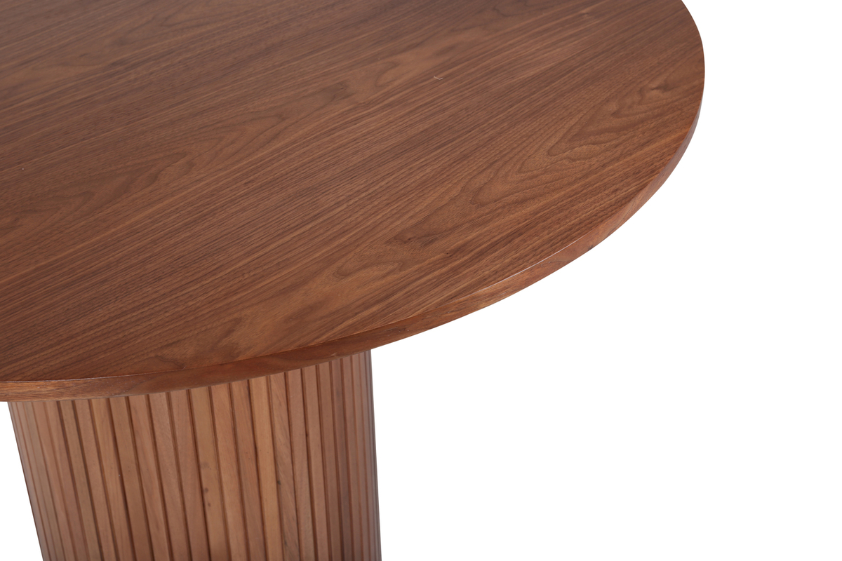 Table à manger 'Barkaby' Ronde 110cm - Brun