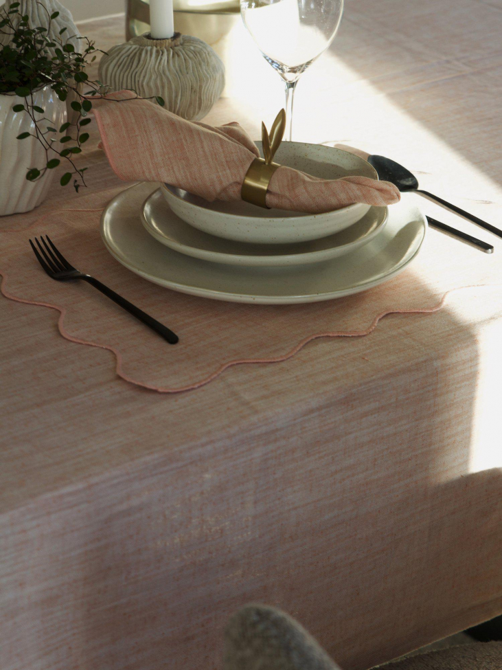 Nappe 'Sabina' Ronde 200cm - Rose