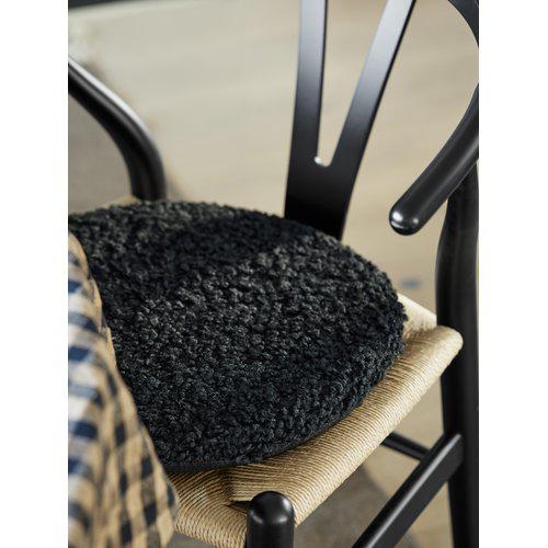 Coussin de chaise 'Teddy' D38 - Noir