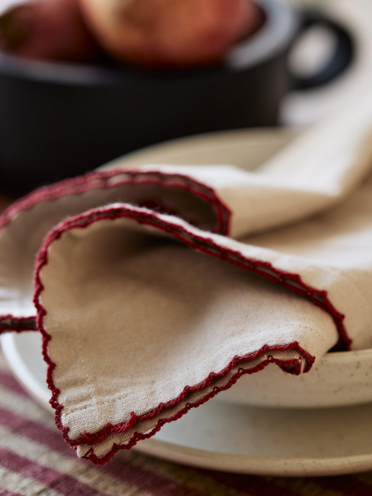 Torchon 'Stine' 50x70 - Rouge