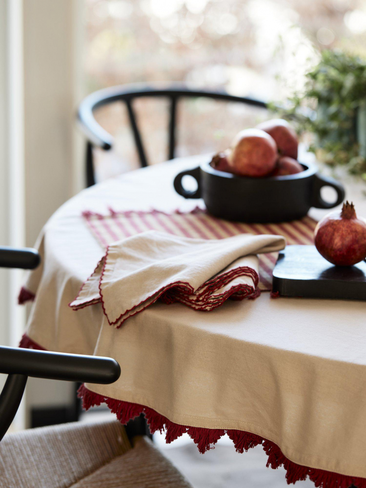 Nappe 'Stine' Ronde 160 - Rouge