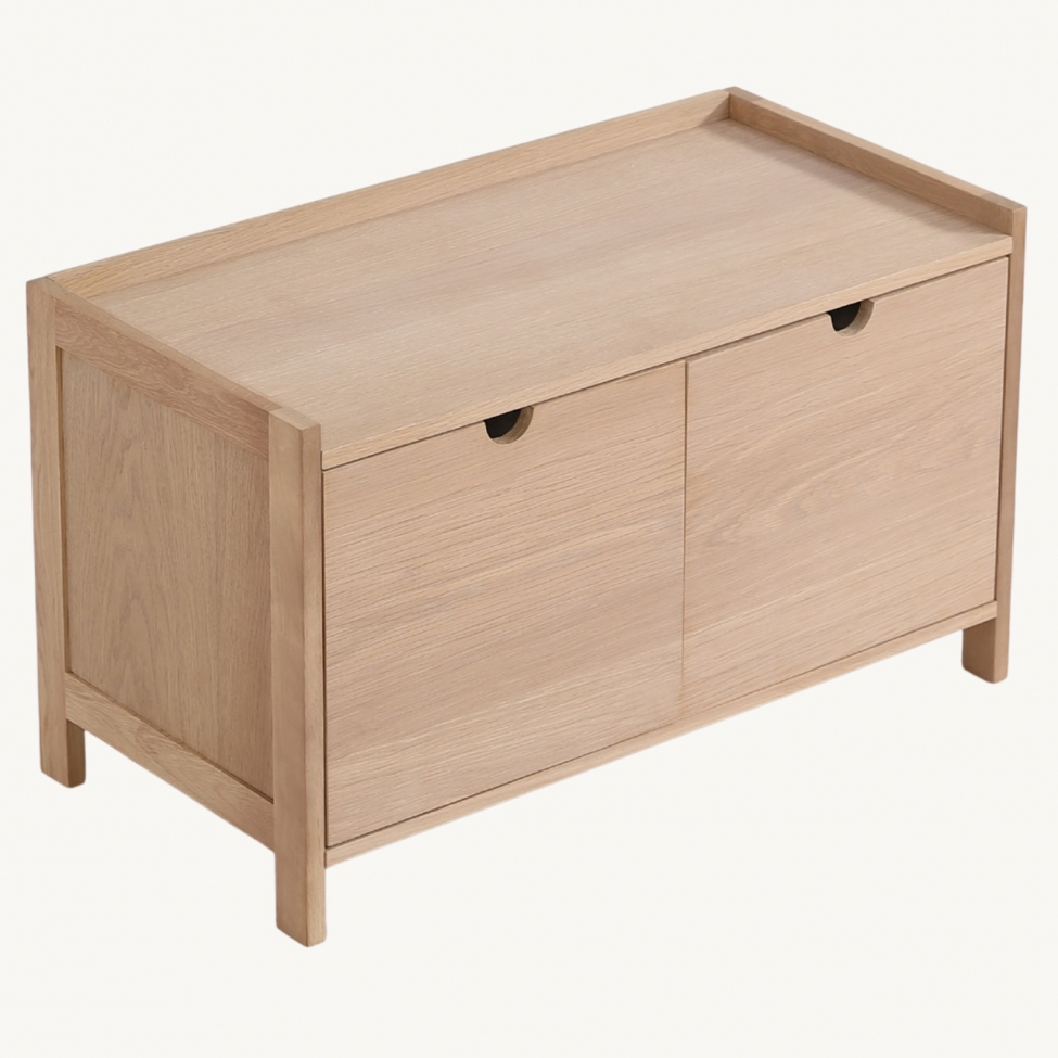 Banc d’entrée 'Mellby '- Blanc pigmenté