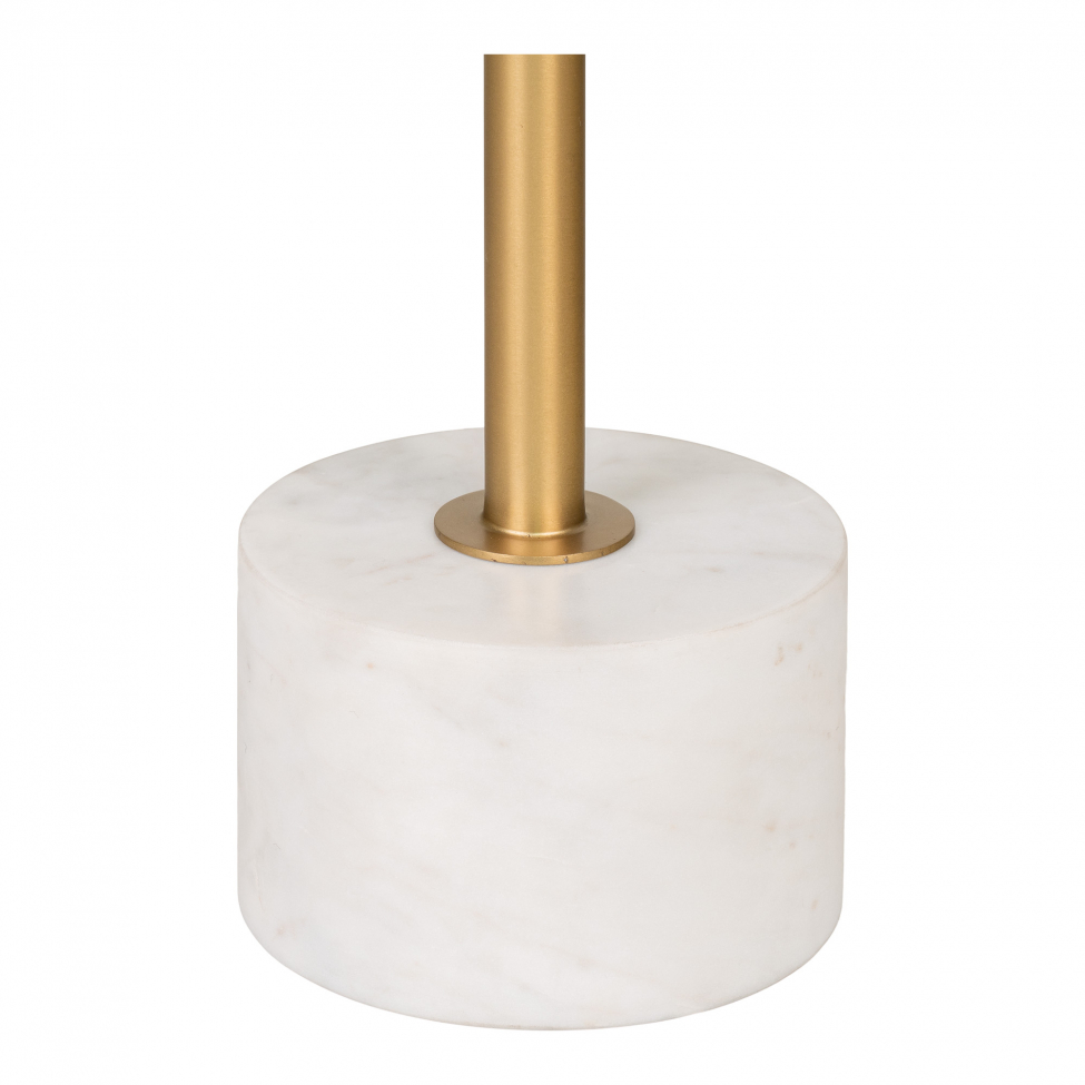 Table d'appoint 'Lecco' Ronde 41cm - Marbre/Laiton