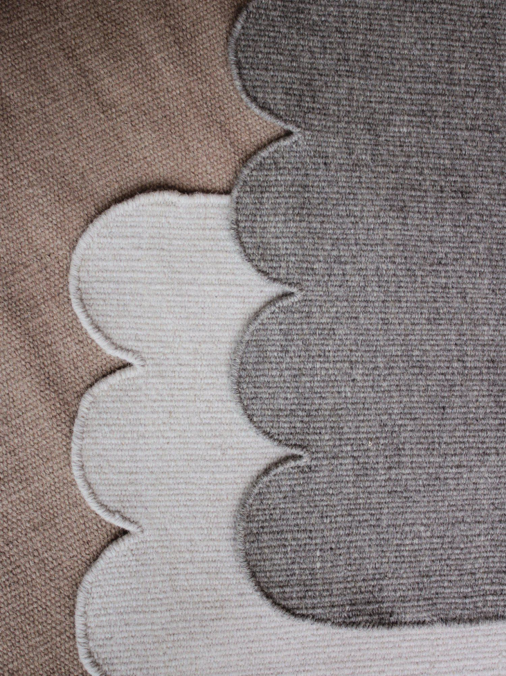 Tapis en laine 'Fia' 70x140cm - Blanc cassé