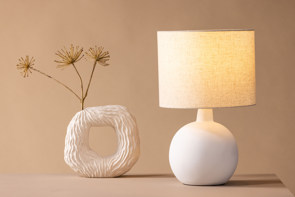 Lampe de table 'Tidaholm' - Beige