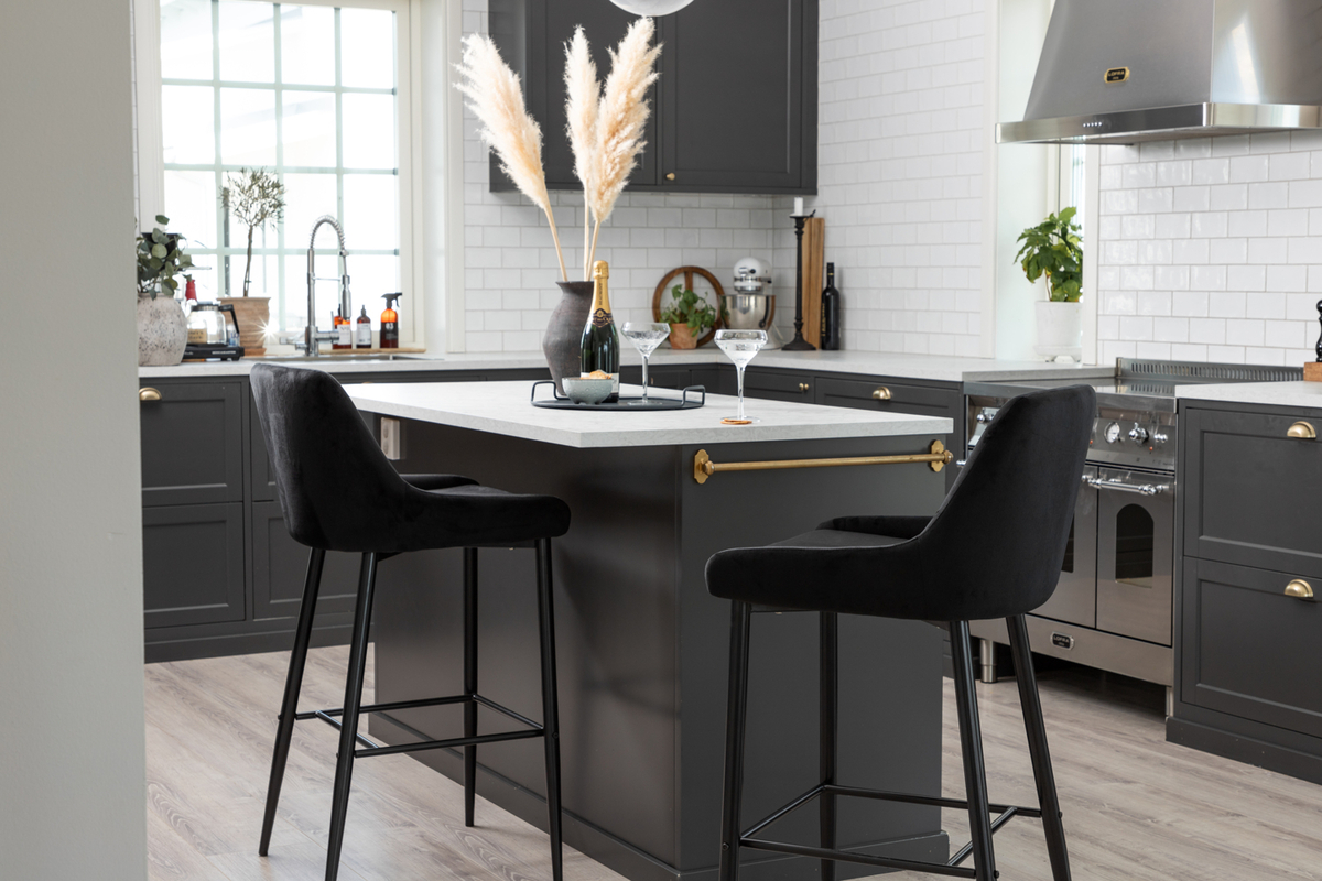 Tabouret de bar 'Folldal' - Noir