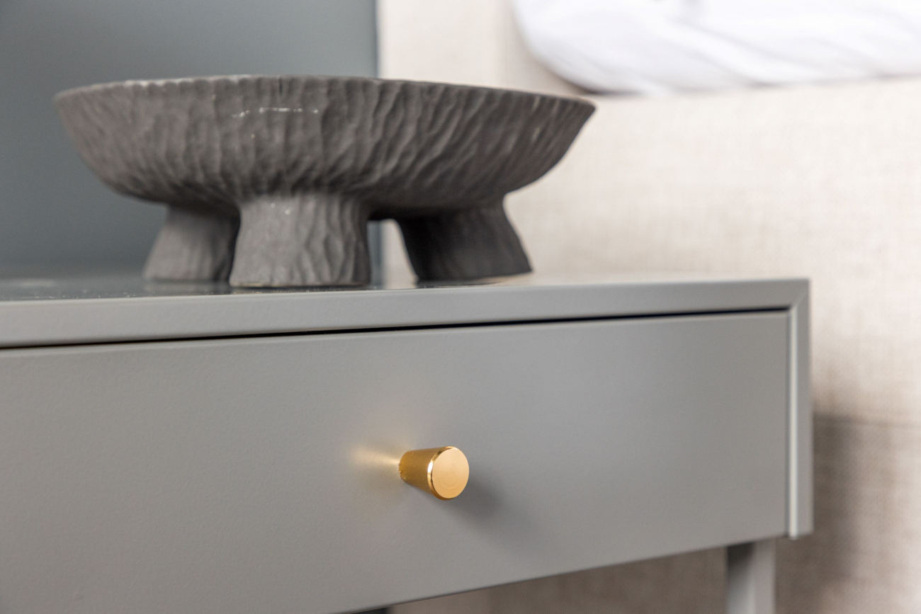 Table de chevet 'Puglia' - Gris clair