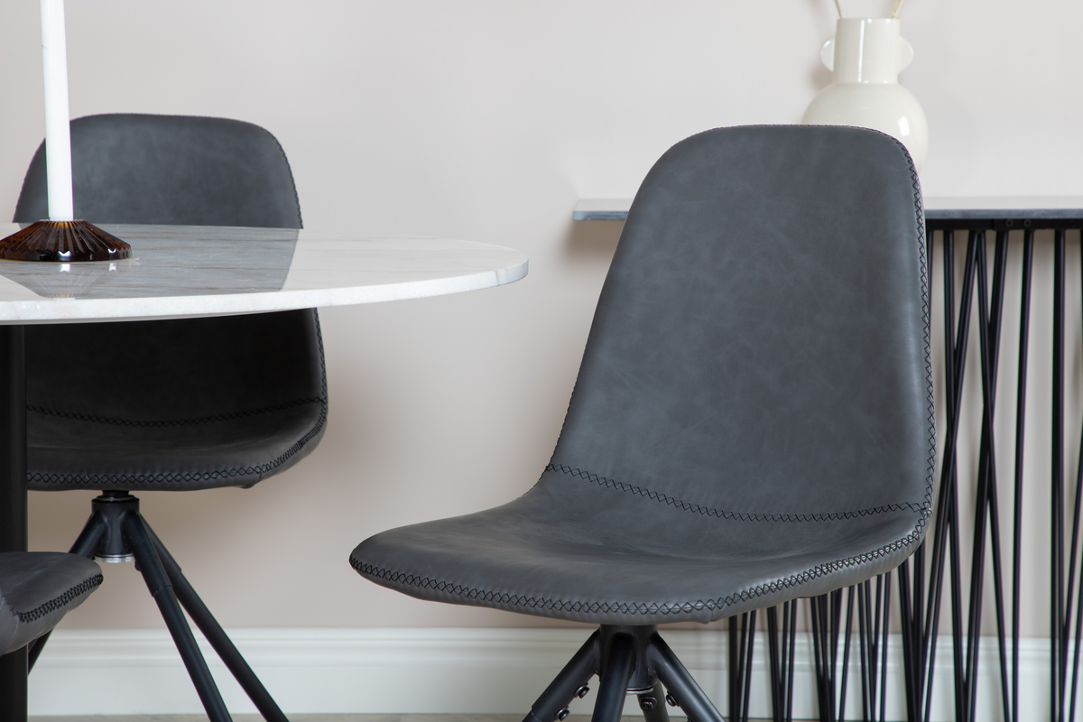 Chaise 'Eidsberg' - Cuir foncé