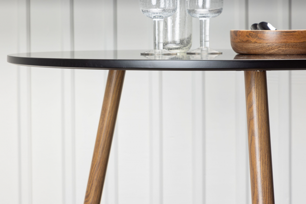 Table à manger 'Palermo' Ronde 90cm - Noir