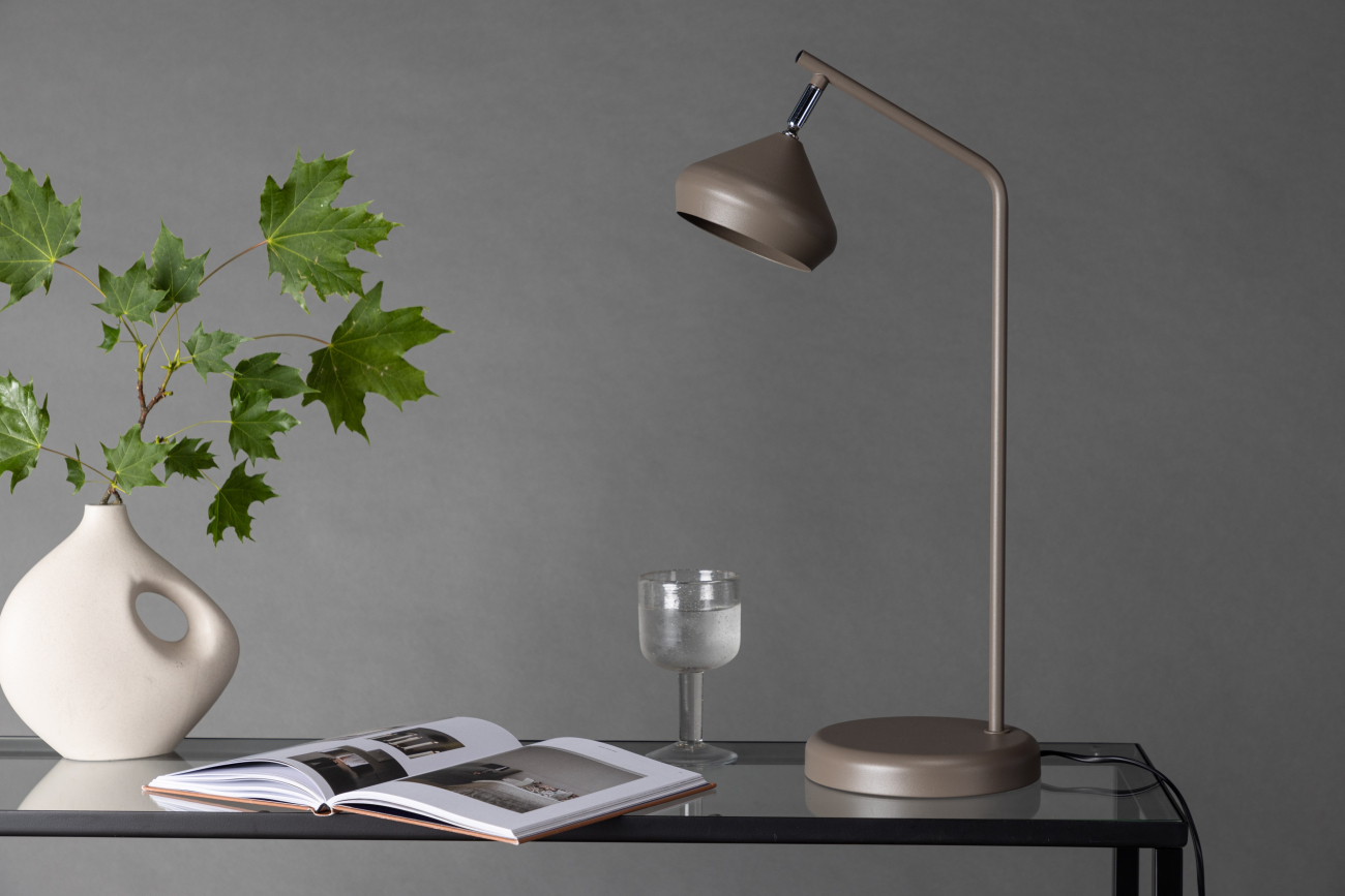 Lampe de table 'Kalix' - Daim