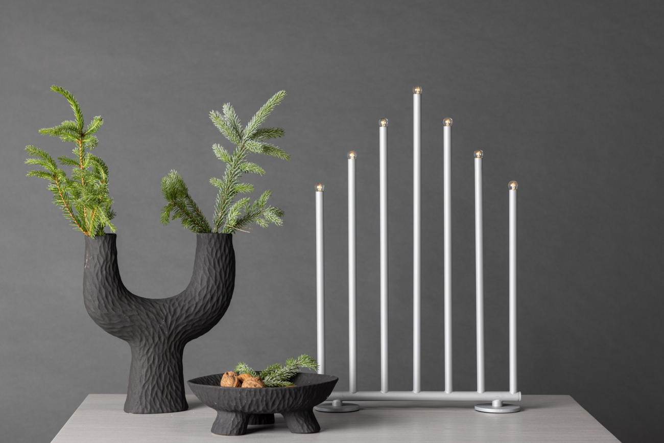 Bougeoir de l'Avent 'Åkinge' - Argent