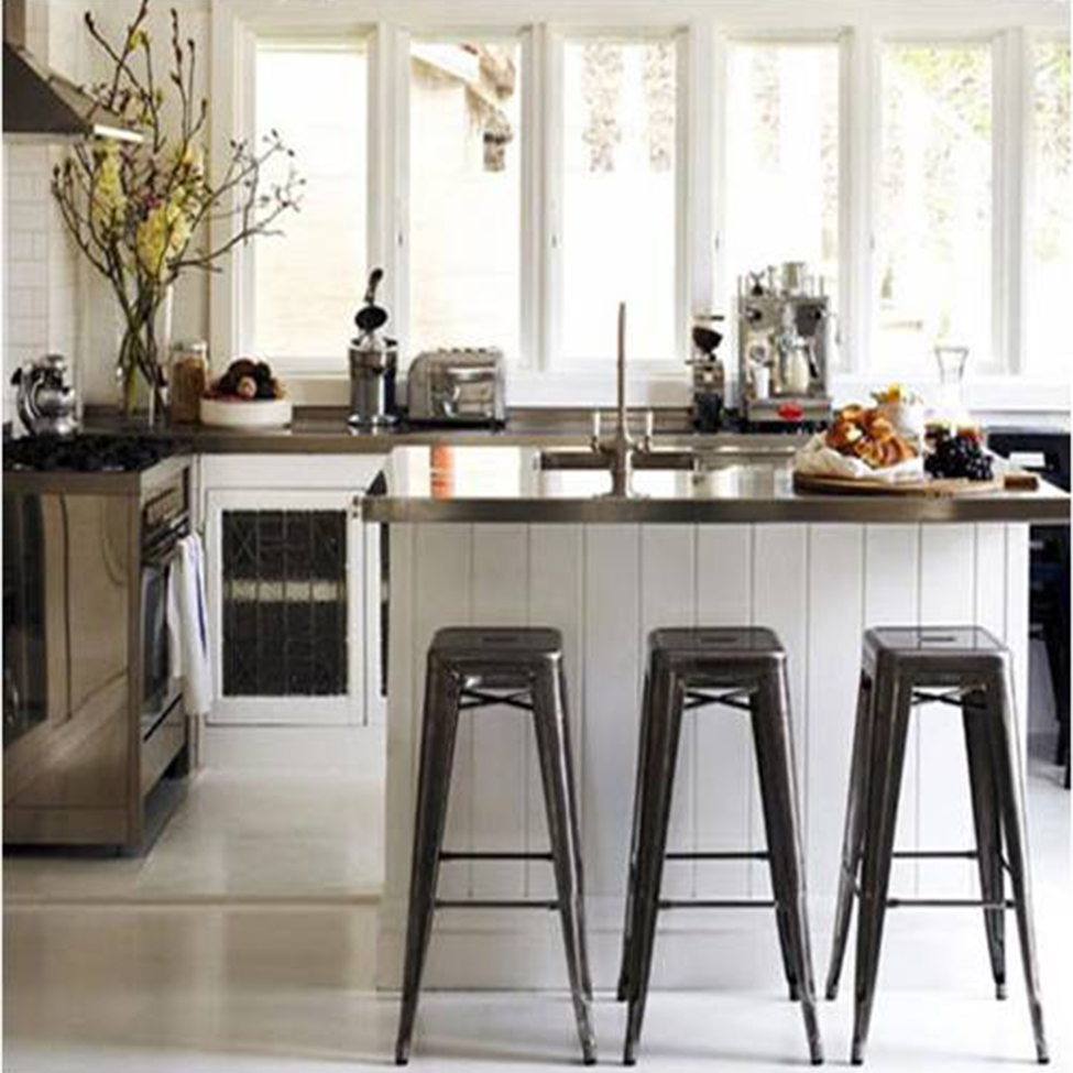 Tabouret 'Marseille' 70cm - Blanc vintage