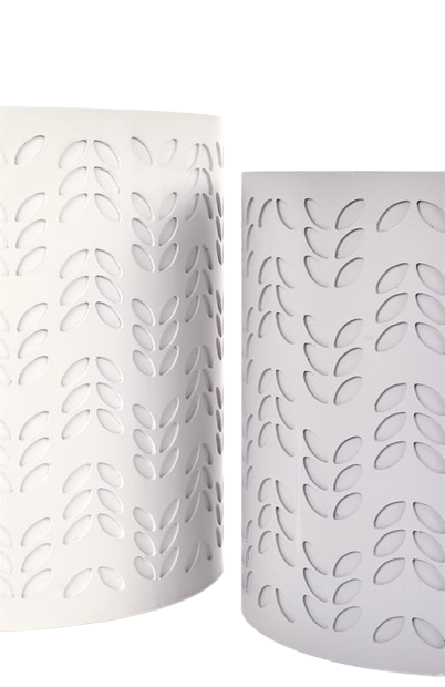 Lot de 2 Boîte de rangement 'Alba' - Gris/Blanc