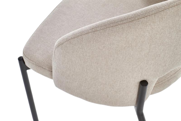 Chaise 'Mieres' - Beige/Noir