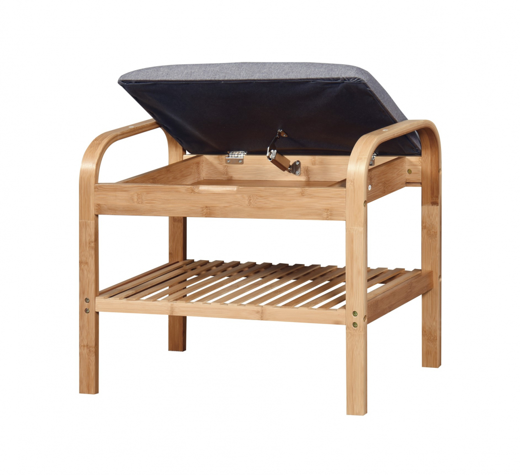 Étagère à chaussures 'Sandee' 60cm - Chêne/Gris