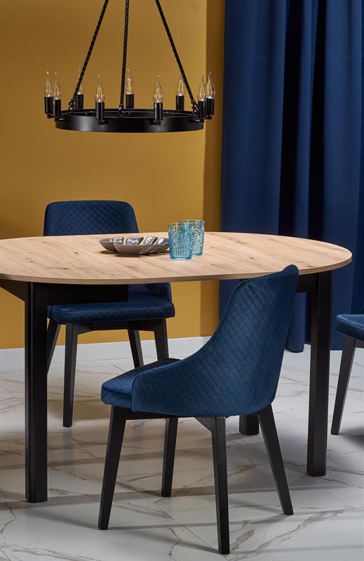 Table à manger 'Bjurholm' 102-142x102cm - Naturel/Noir