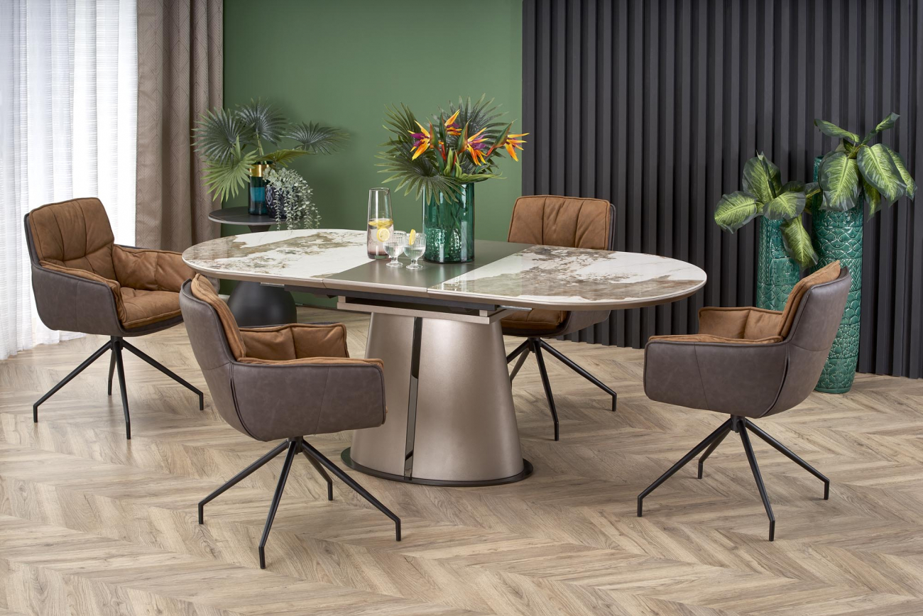 Table à manger 'Robinson' 160-200cm - Beige