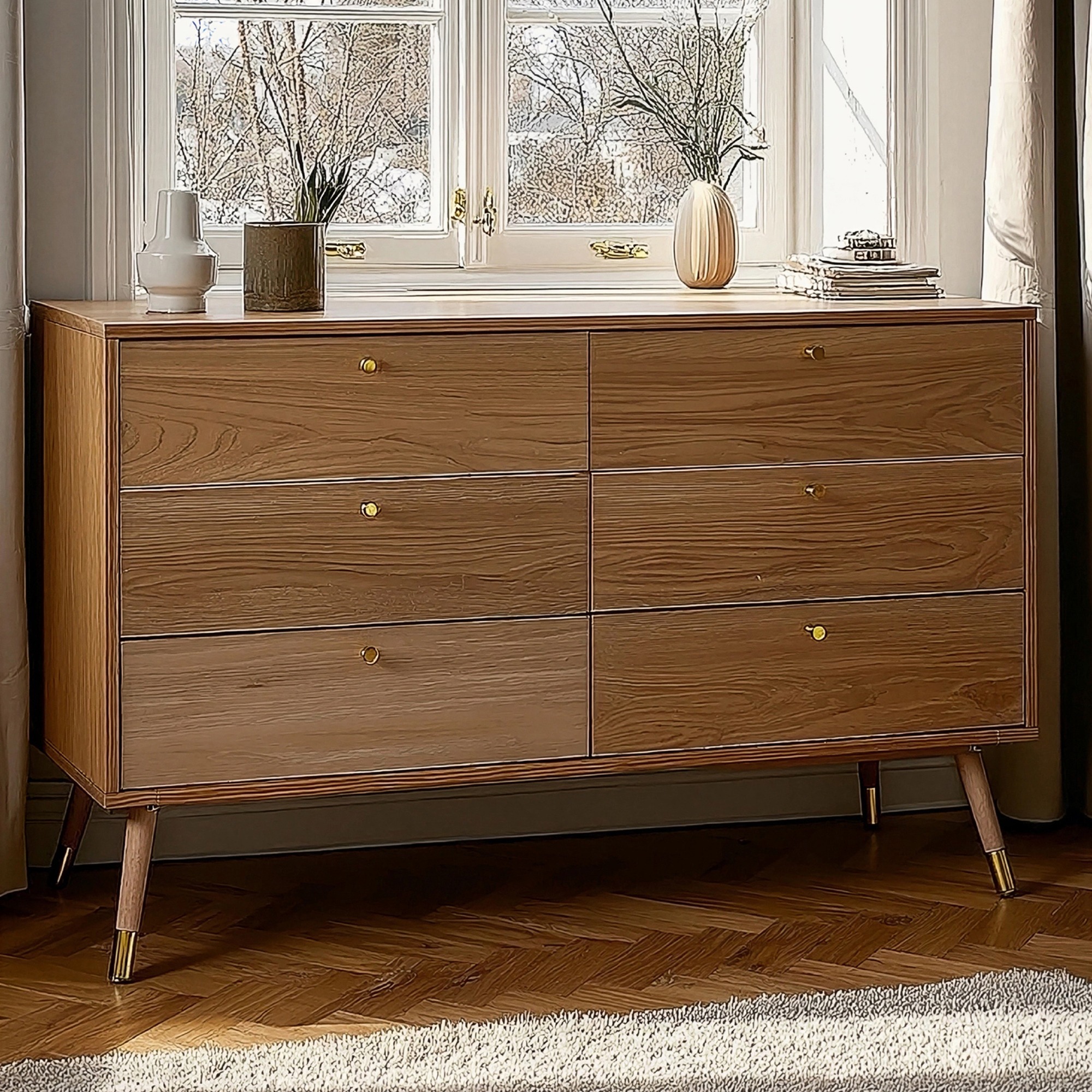 Commode 'Prime' 6 tiroirs - Chêne