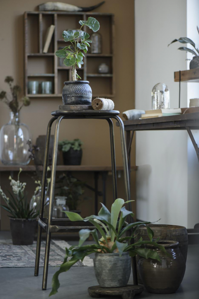 Tabouret 'Dill' - Bois/Métal