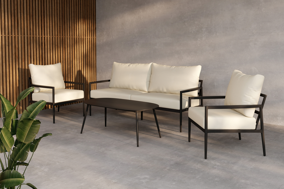 Ensemble de salon 'Pozzallo' - Noir