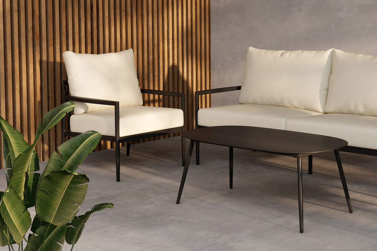 Ensemble de salon 'Pozzallo' - Noir