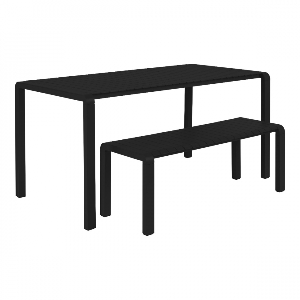 Table de jardin 'Vondel' - Noir 168,5x87