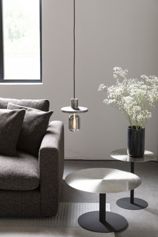 Table basse 'Snow' - Acier/Noir