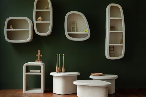 Table d'appoint 'Veda' 35cm - Beige