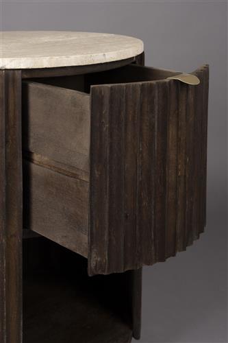 Table de nuit 'Marlow' - Brun