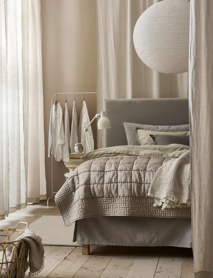 Jupe de lit 'Weeknight' 180x220x52 - Gris