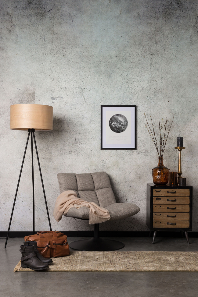 Fauteuil 'Bar' - Gris clair