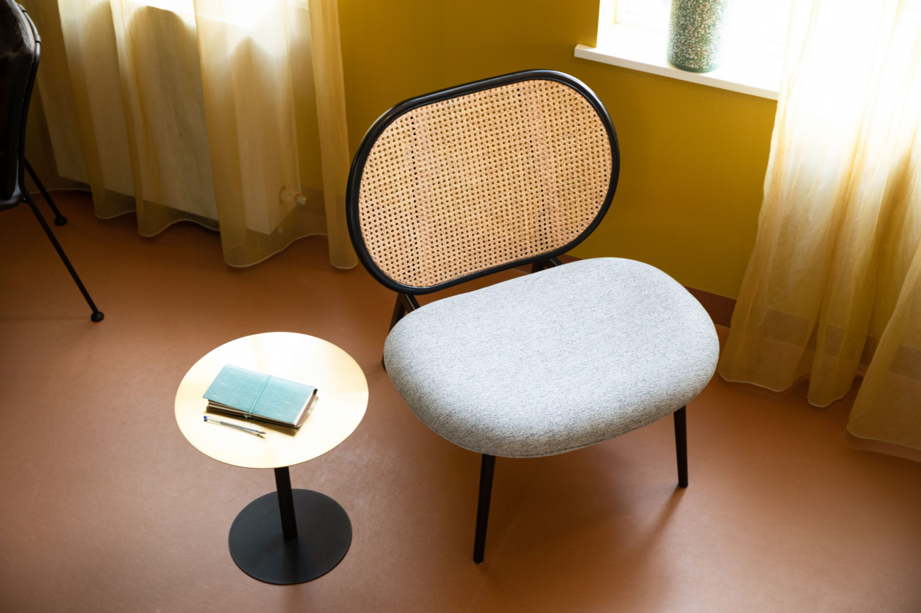 Fauteuil 'Spike' - Naturel/Gris/Noir