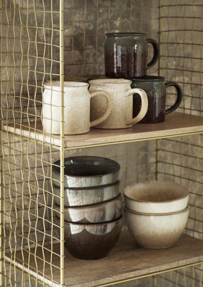 Étagère 'Iron' - Laiton/naturel