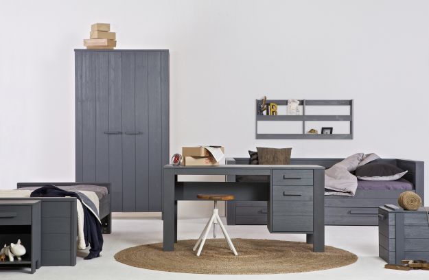 Armoire 'Dennis' - Gris acier