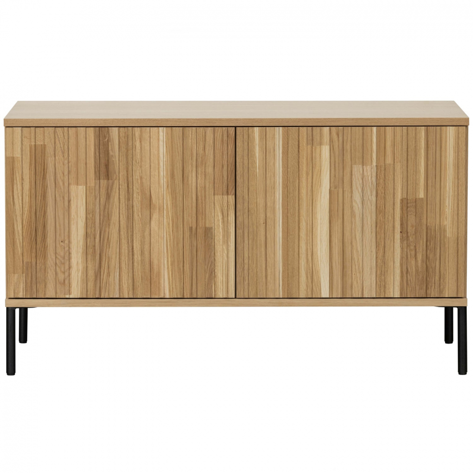 Meuble TV 'New Gravure' 100 cm - Chêne/Noir