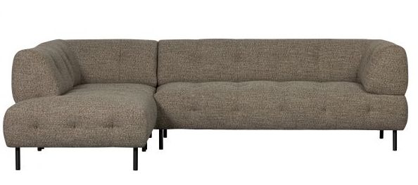 Canapé d'angle gauche 'Lloyd' - Brun foncé