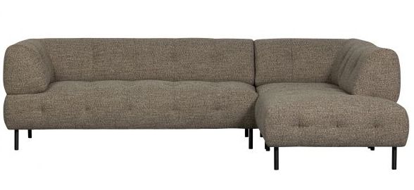 Canapé d'angle droit 'Lloyd' - Brun foncé