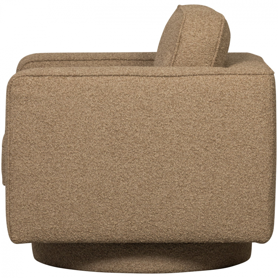 Fauteuil pivotant 'Lazy' - Boucle brune