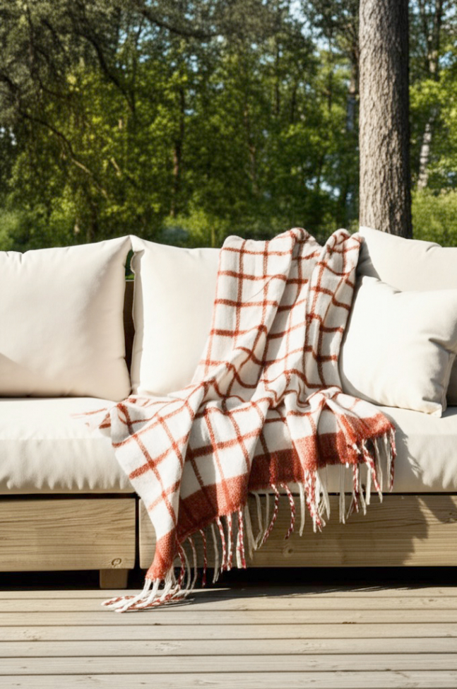 Plaid ' Rachel ' 130 x 170 cm - Rose