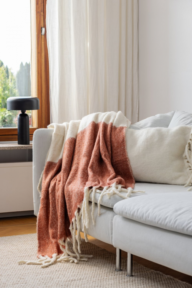 Tapis à carreaux ' Carrie ' 130 x 170 cm - Rose