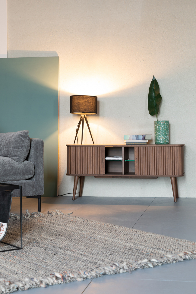 Meuble TV 'Barbier' - Noyer