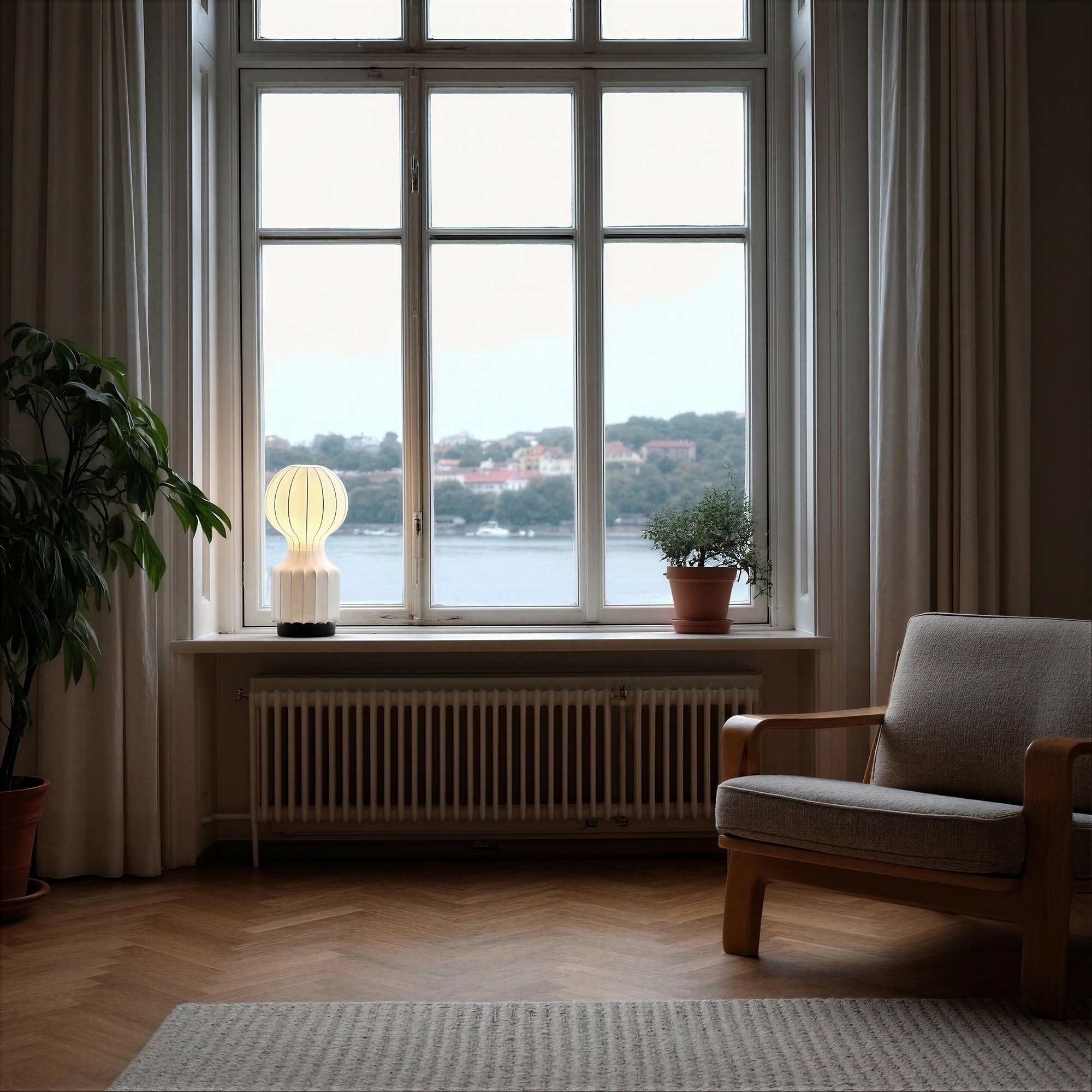 Lampe 'Senigallia' S - Blanc/Noir