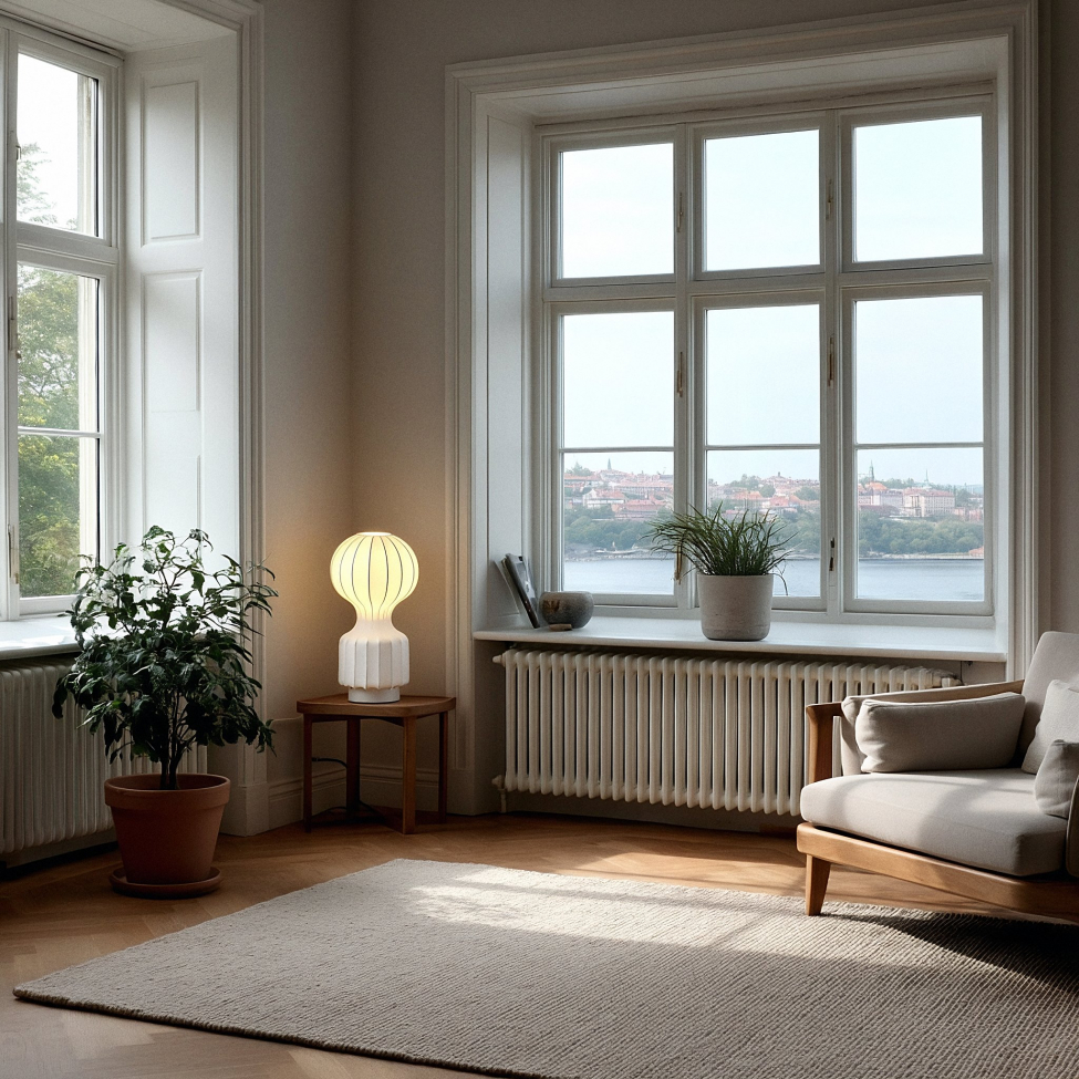 Lampe 'Senigallia' S - Blanc/blanc