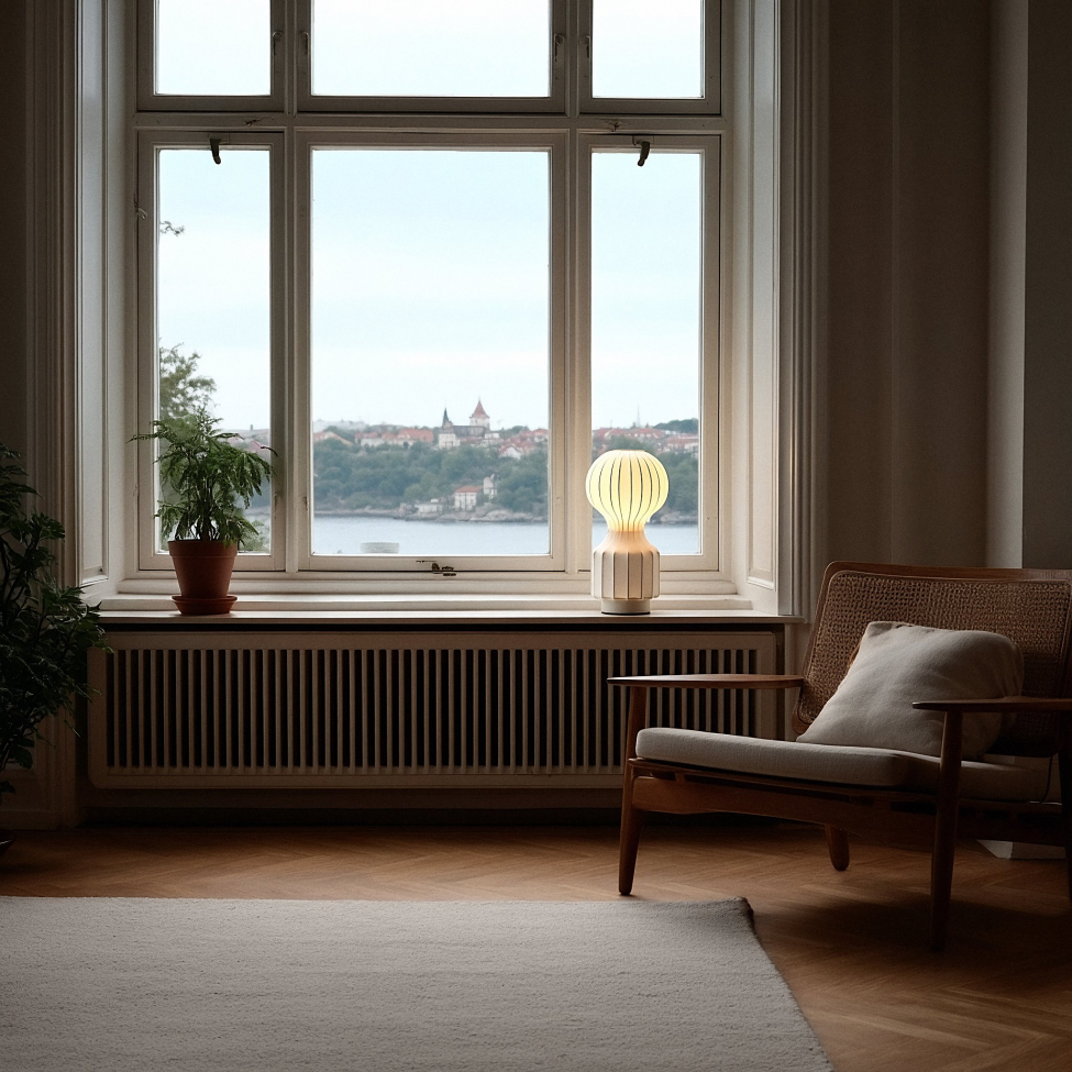 Lampe 'Senigallia' S - Blanc/blanc