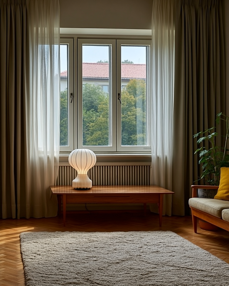 Lampe 'Senigallia' M - Blanc/Noir