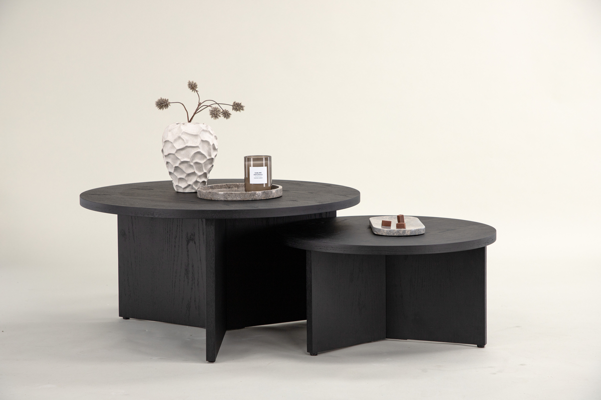 Table basse 'Smögen' Ronde 65cm - Noir
