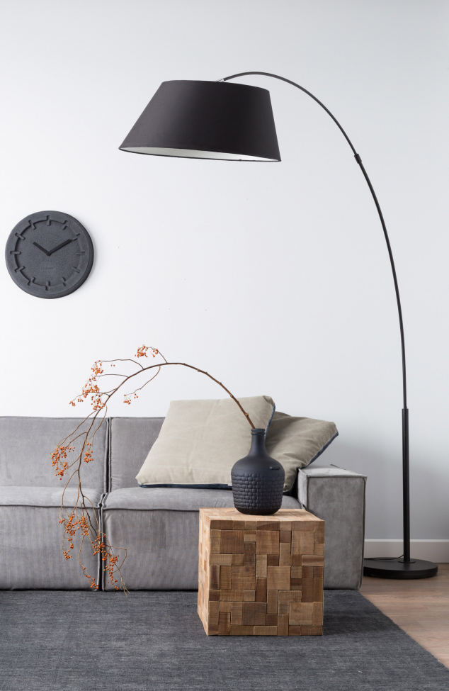 Lampe sur pied 'Arc' - Noir