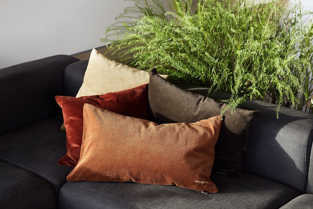 Housse de coussin 'Corduroy' 70x40cm - Brun