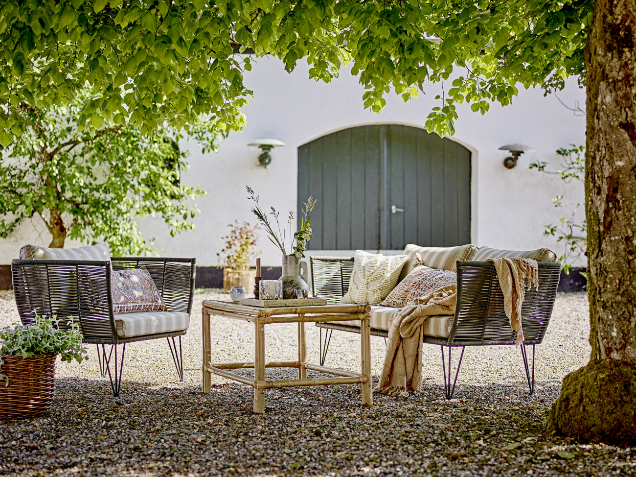 Fauteuil 'Mundo' - Noir/Beige