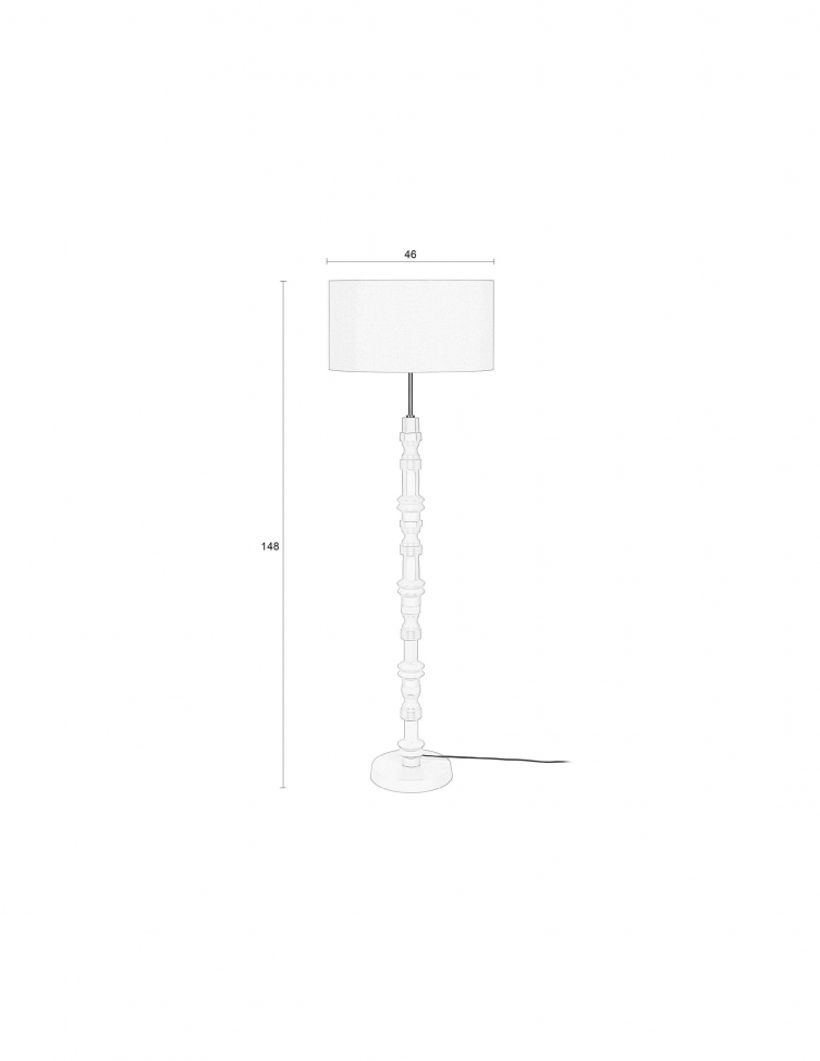 Lampe sur pied 'Totem' 46x46 - Orange